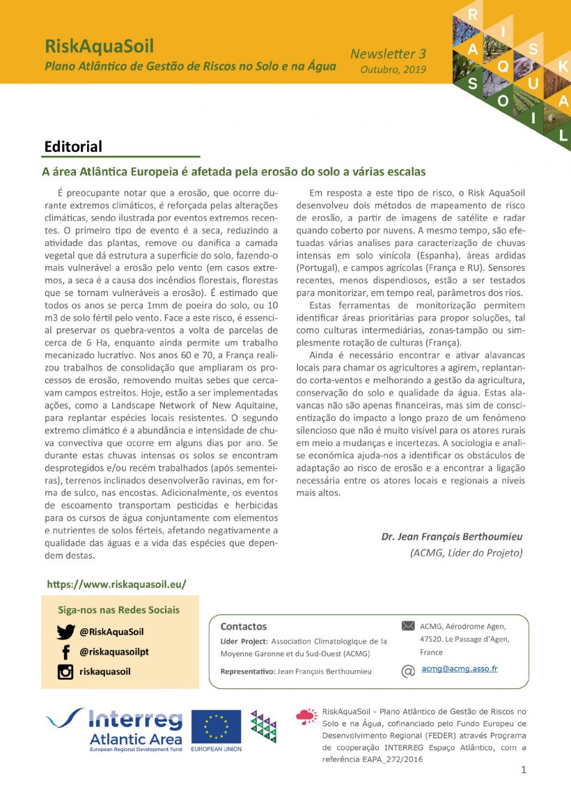 Newsletter 3 – Outubro 2019