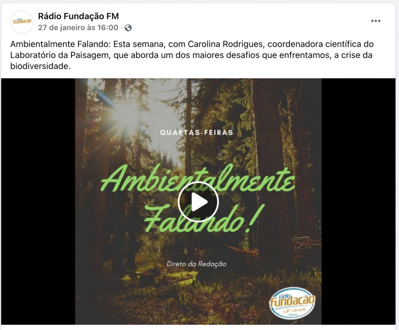 Ambientalmente Falando – Rádio Fundação